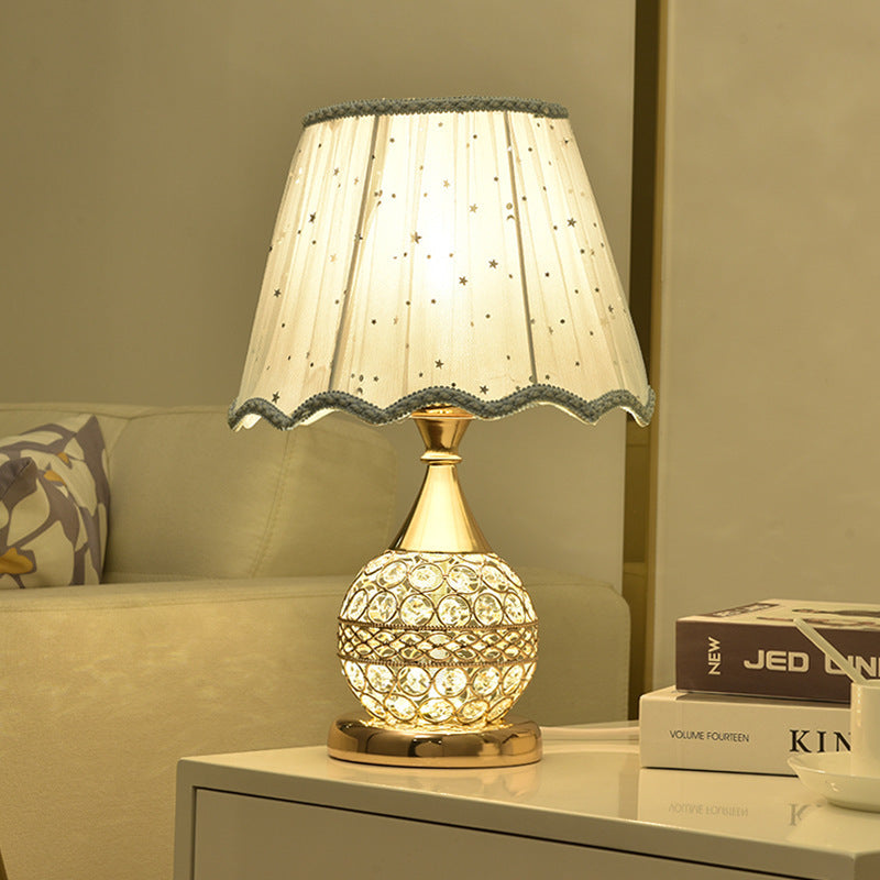 Elegant Crystal Desk Lamp | Stylish Bedside Lighting

