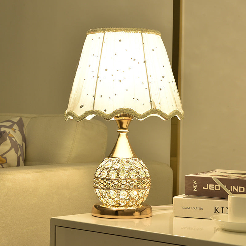 Elegant Crystal Desk Lamp | Stylish Bedside Lighting

