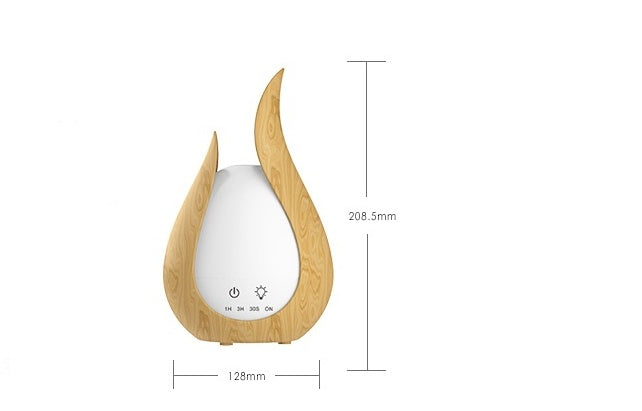 Wood Grain Aroma Humidifier with LED Night Light - 200ml