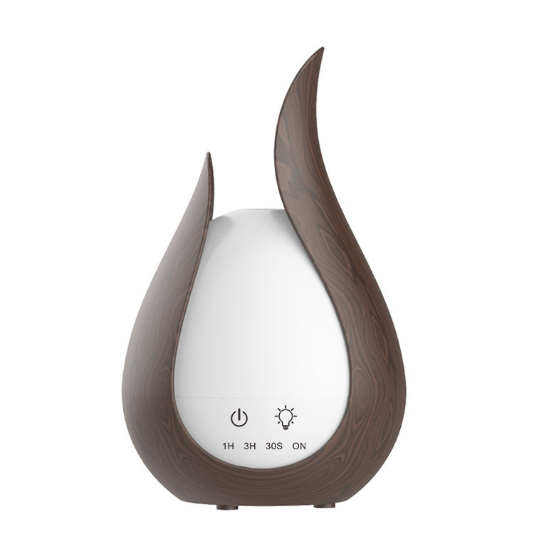 Wood Grain Aroma Humidifier with LED Night Light - 200ml