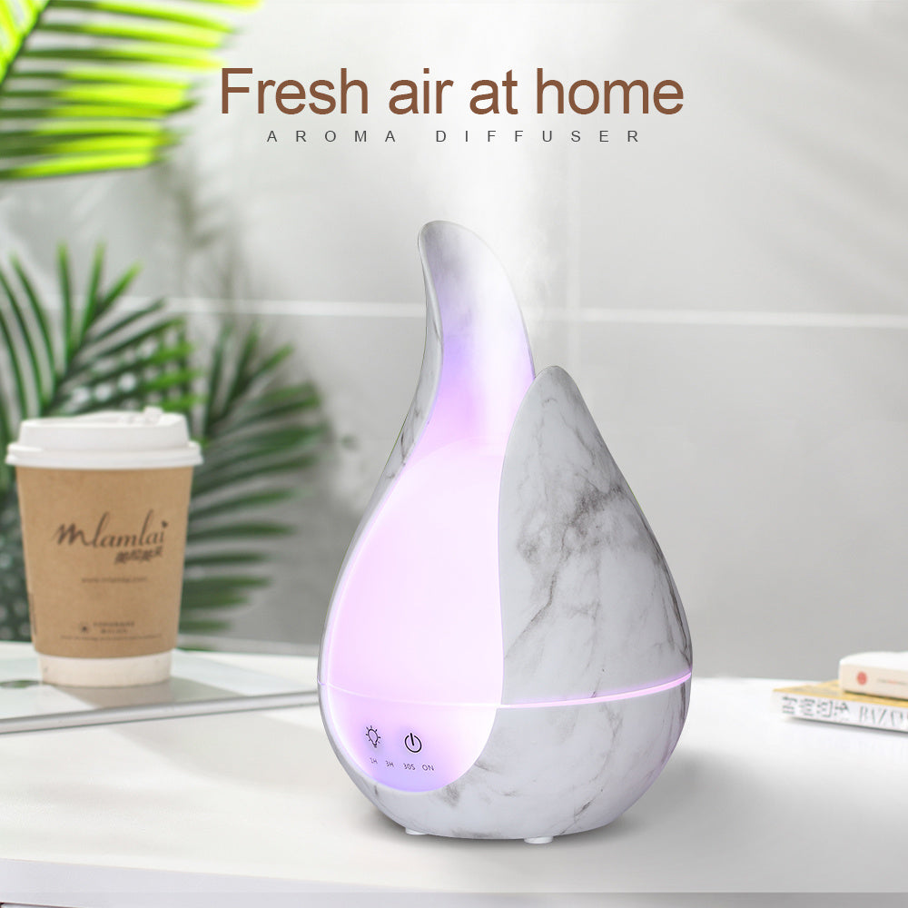 Wood Grain Aroma Humidifier with LED Night Light - 200ml