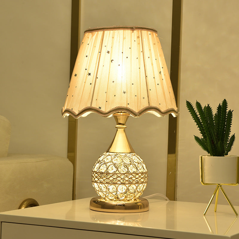 Elegant Crystal Desk Lamp | Stylish Bedside Lighting

