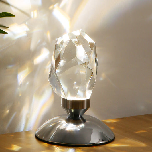 Elegant Crystal Table Lamp with Remote Control - Modern

