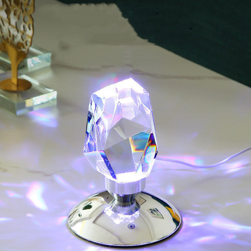 Elegant Crystal Table Lamp with Remote Control - Modern

