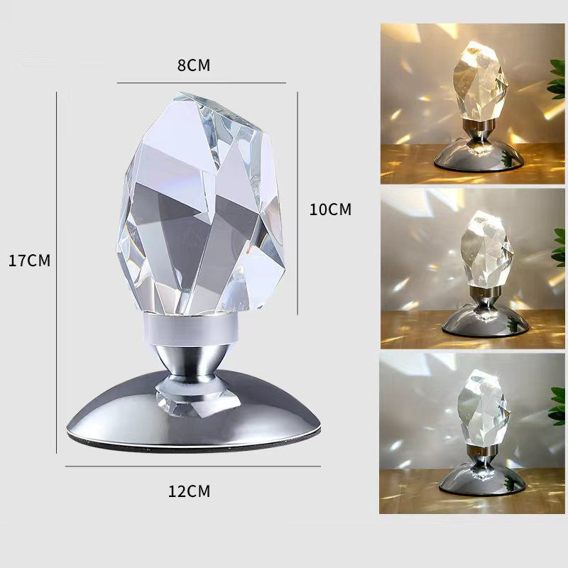 Elegant Crystal Table Lamp with Remote Control - Modern

