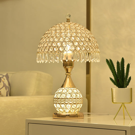 Elegant Crystal Desk Lamp | Stylish Bedside Lighting

