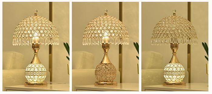 Elegant Crystal Desk Lamp | Stylish Bedside Lighting

