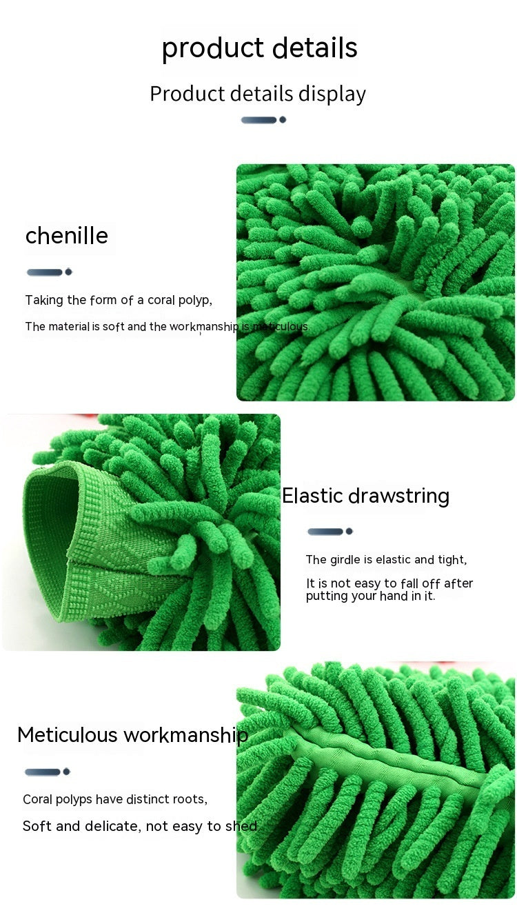 Double-Sided Car Washing Gloves | Versatile Cleaning Tool

