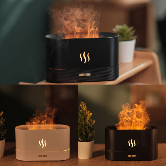 Aroma Diffuser with Flame Light & Auto-Off | Spa & Home Use

