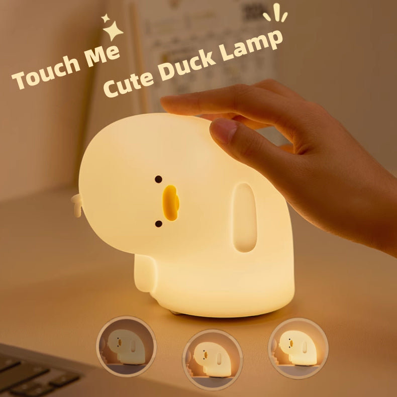 Cute Duck LED Night Light - USB Rechargeable & Dimmable

