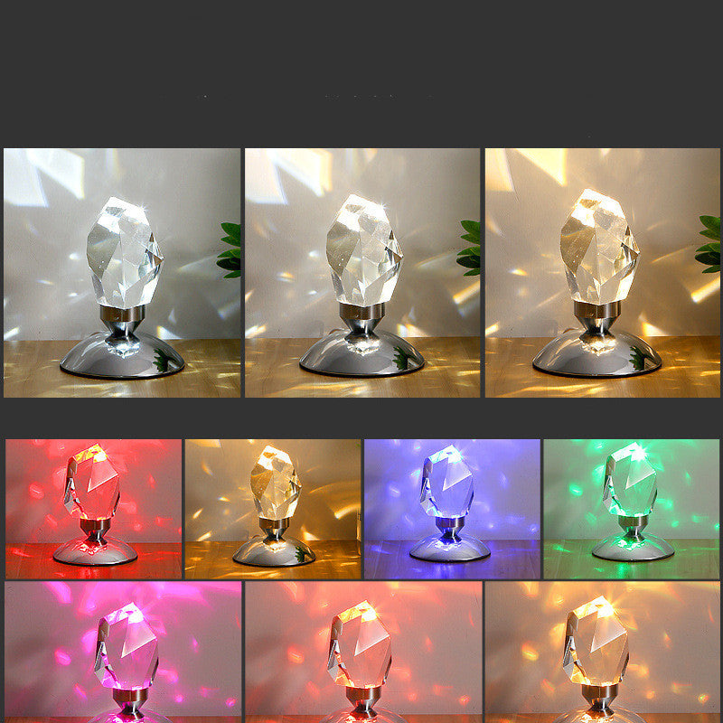 Elegant Crystal Table Lamp with Remote Control - Modern

